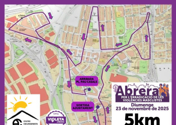 Plànol de la III Marxa d'Abrera contra les violències masclistes d'Abrera 2025