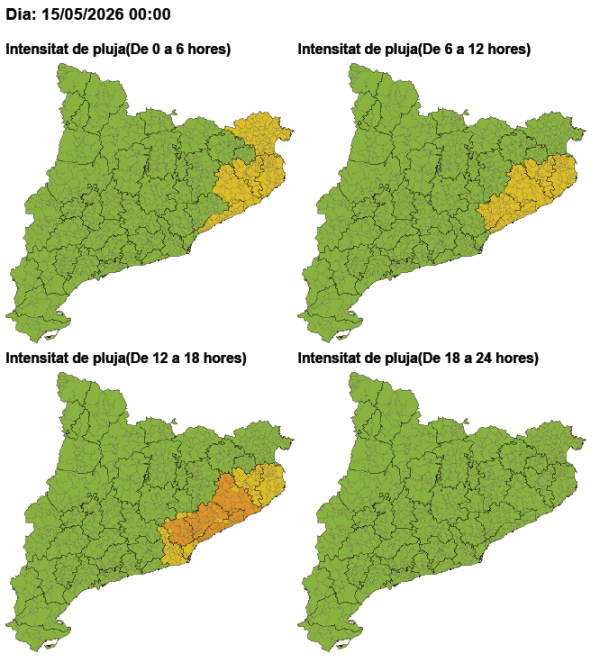 Avís pluja - divendres 15 de maig de 2026