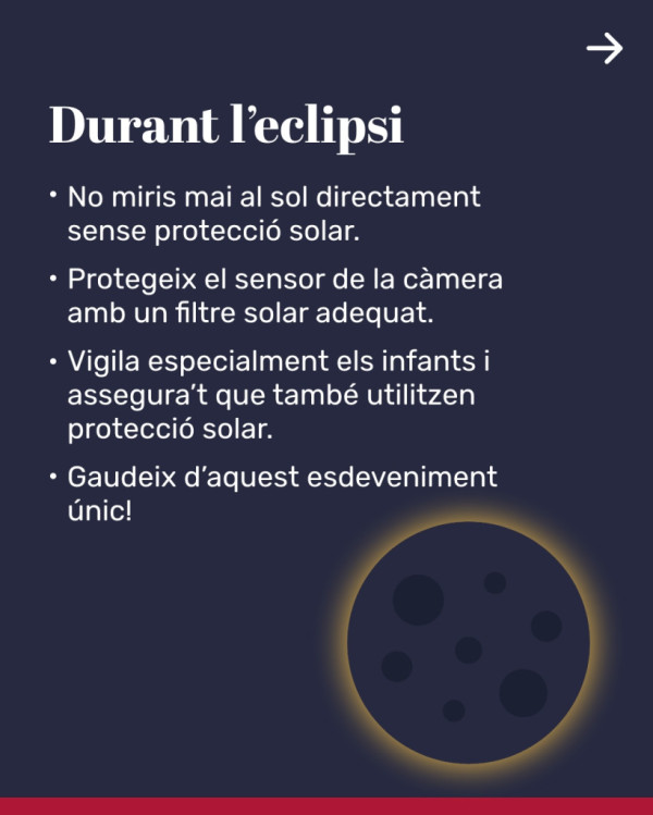 Prepara’t per gaudir amb seguretat de l’eclipsi solar del proper dimecres 12 d’agost!
