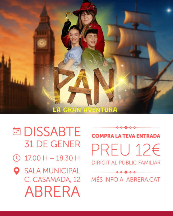 Cicle de Teatre Familiar d'Abrera 2026 - Pan, la gran aventura musical
