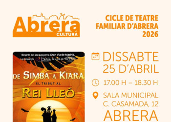 Cicle de Teatre Familiar d'Abrera 2026 - Tribut al Rei Lleó De Simba a Kiara