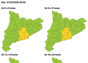 Previsió de vent dissabte 7 de febrer de 2026