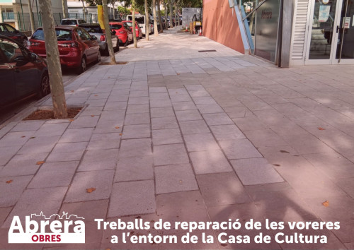 Finalitzem els treballs de reparació de paviments i voreres a diversos punts del municipi