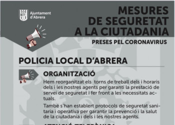 Incrementem les tasques del Servei de Seguretat Ciutadana com a mesura de prevenció i contenció del coronavirus