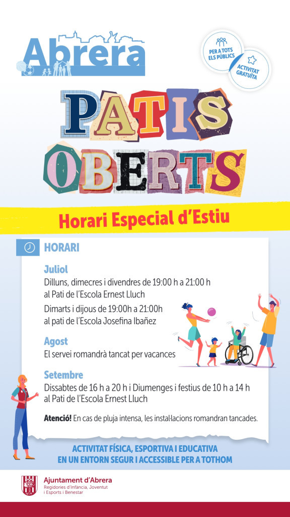 Patis Oberts - Horaris Estiu 2026