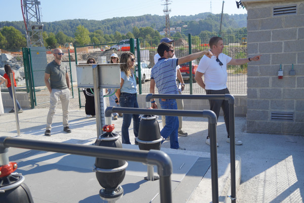 Visitem els treballs de connexió del barri de Can Vilalba a la xarxa de sanejament del sistema d'Abrera
