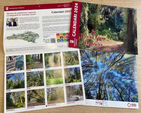 L'Ajuntament d'Abrera dedica el calendari de 2024 al Torrent Gran d'Abrera i conviden a gaudir del patrimoni natural del municipi
