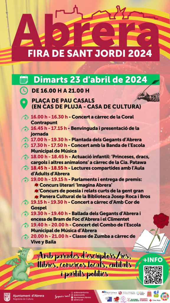 Torna la Fira de Sant Jordi d'Abrera, amb diferents activitats programades per a tothom!