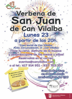 Cartell Revetlla de Sant Joan 2025 a Can Vilalba