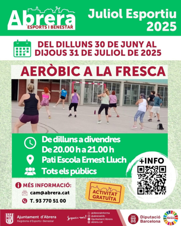 A Abrera, aquest estiu ens movem i fem esport! Vine a gaudir de les diferents propostes esportives en el marc del Juliol Esportiu d'Abrera 2025!