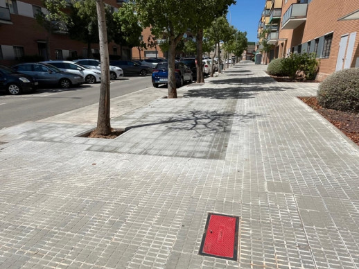 Finalitzats els treballs de reparació de voreres a diversos carrers del barri del Rebato d'Abrera