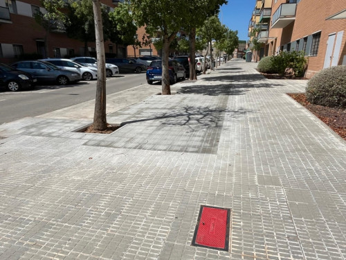Finalitzats els treballs de reparació de voreres a diversos carrers del barri del Rebato d'Abrera