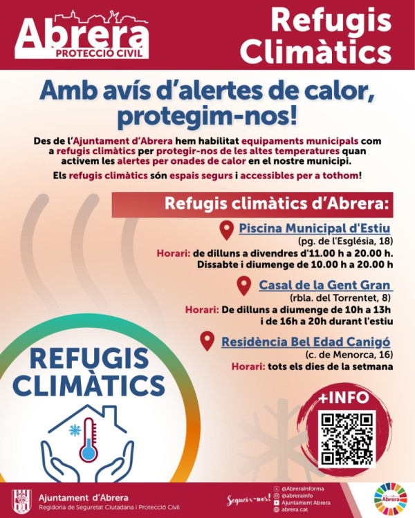 Refugis climàtics a Abrera - 16.08.25