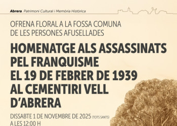 Un any més, el Cementiri Vell d'Abrera acull l'homenatge a les persones afusellades l'any 1939
