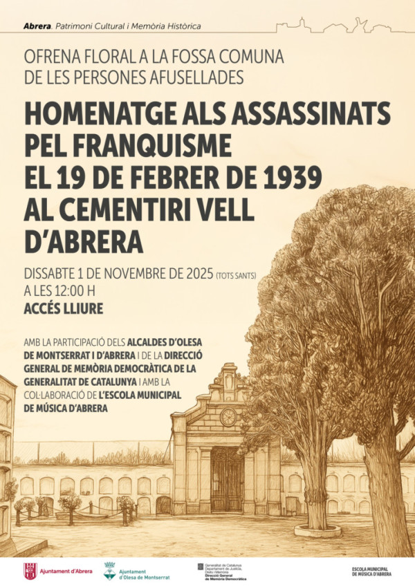 Un any més, el Cementiri Vell d'Abrera acull l'homenatge a les persones afusellades l'any 1939