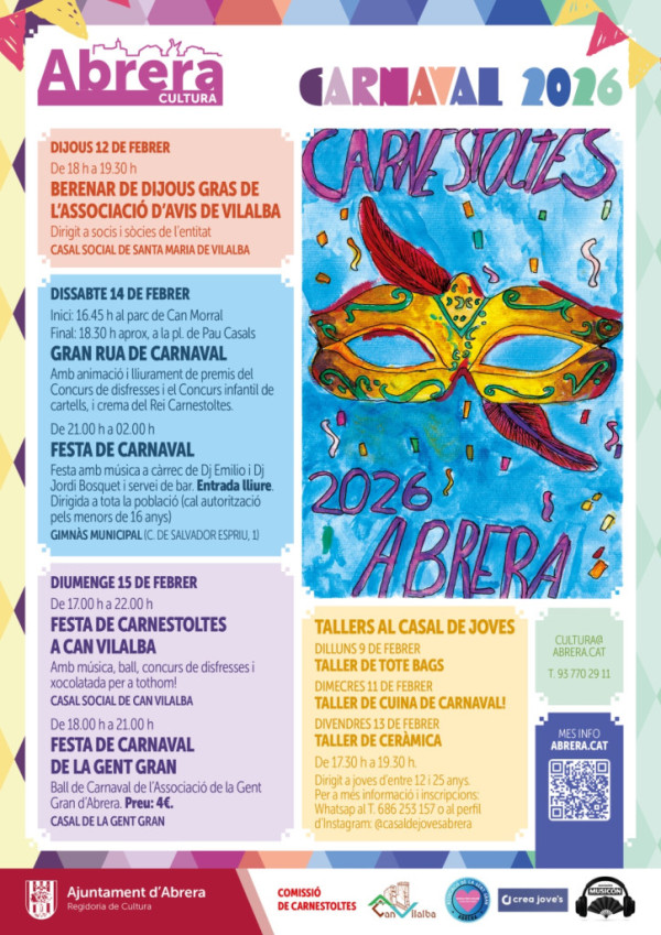 Cartell de la Programació del Caranval 2026 a Abrera