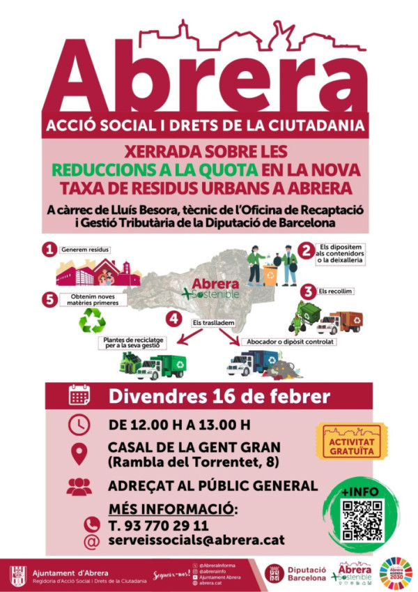 Xerrada informativa de la reducció de la taxa de residus urbans a Abrera