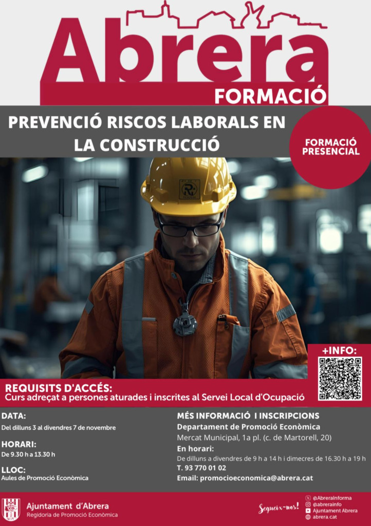Curs Prevenció Riscos Laborals en la Construcció - Novembre 2025